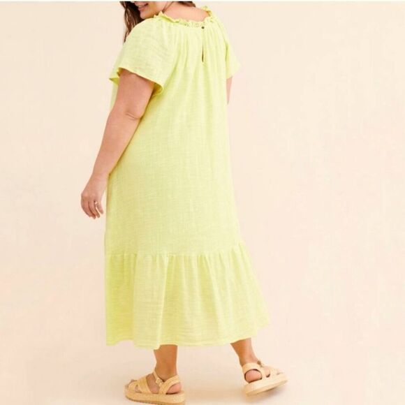 Anthropologie Maeve Selah High Low Maxi Dress Yellow Size 3XL - Picture 2 of 13